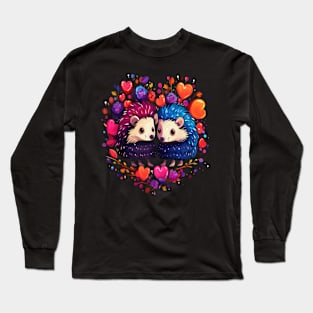 Hedgehog Couple Valentine Long Sleeve T-Shirt